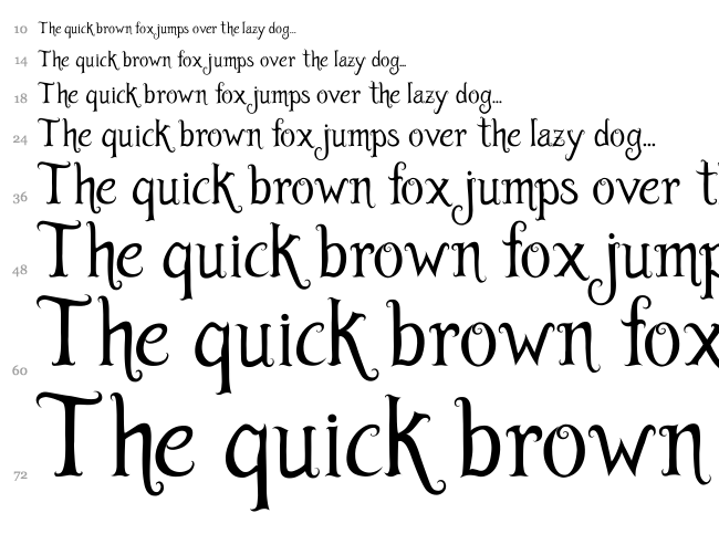 Burton's Dreams font waterfall